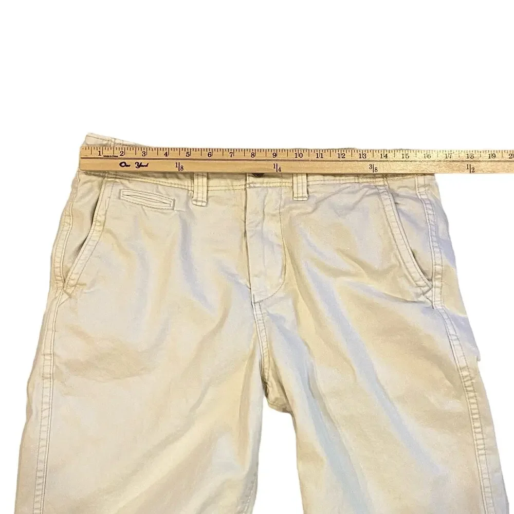 American Eagle Longboard Shorts Mens 30 White Heavyweight Cotton Casual Preppy